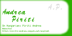 andrea piriti business card